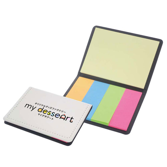 合皮レザー ミニ付箋ブック 両面プリント