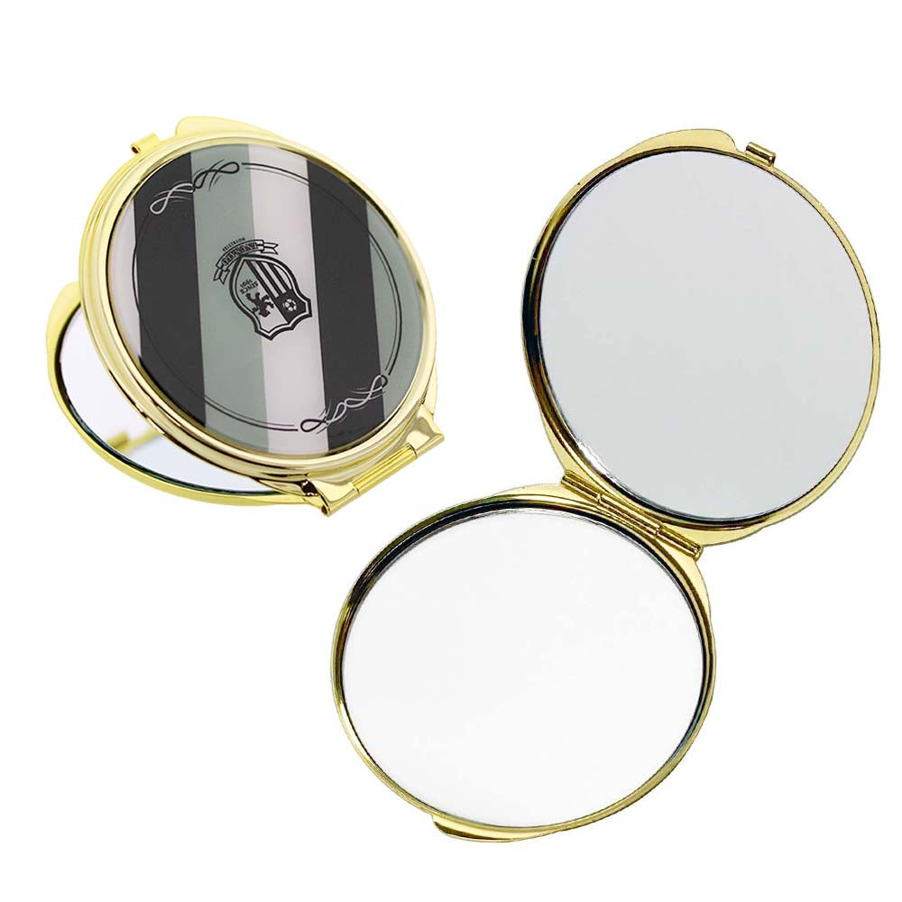 コンパクトミラー スチール 丸型φ73mm ゴールド