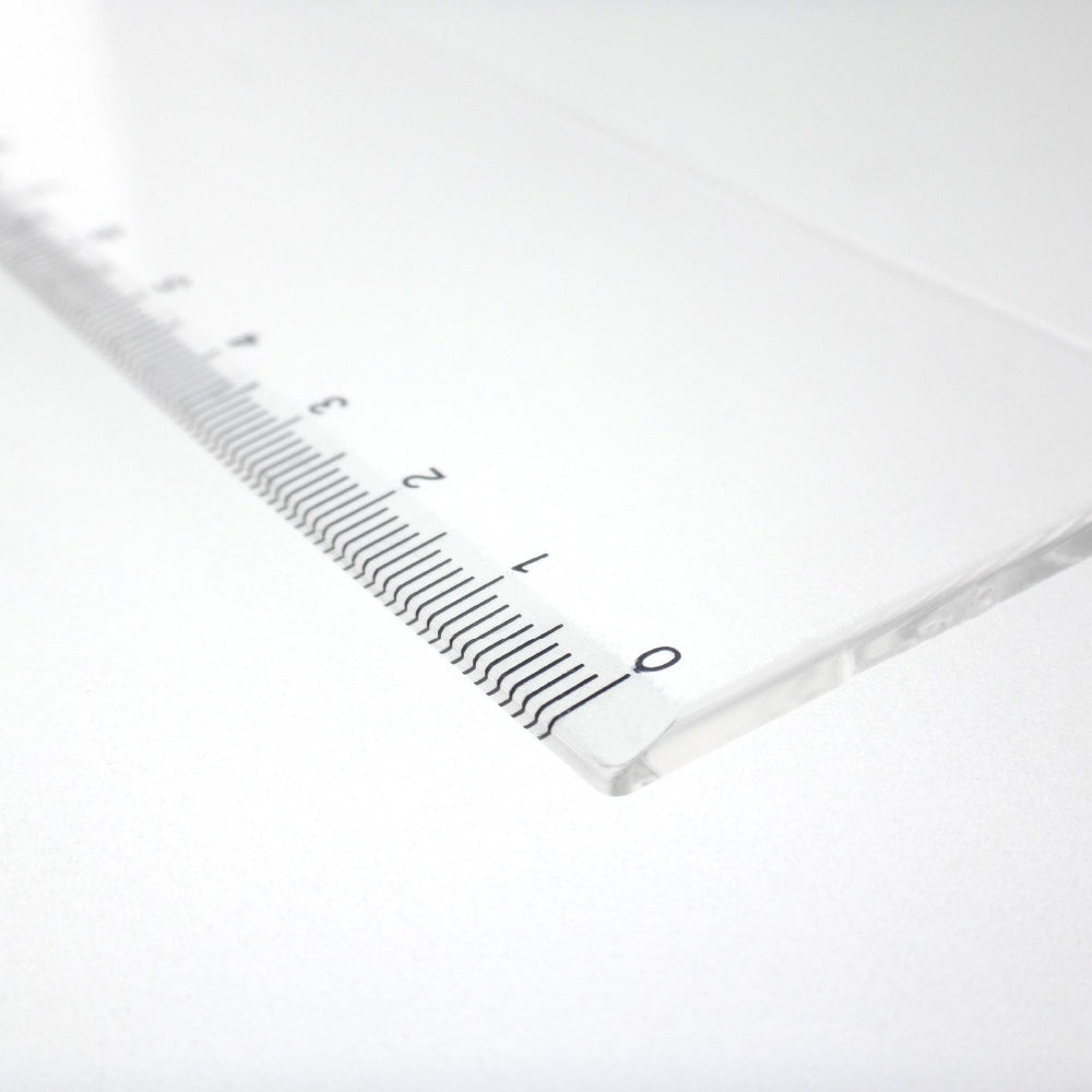 アクリル定規 直定規 15cm クリア