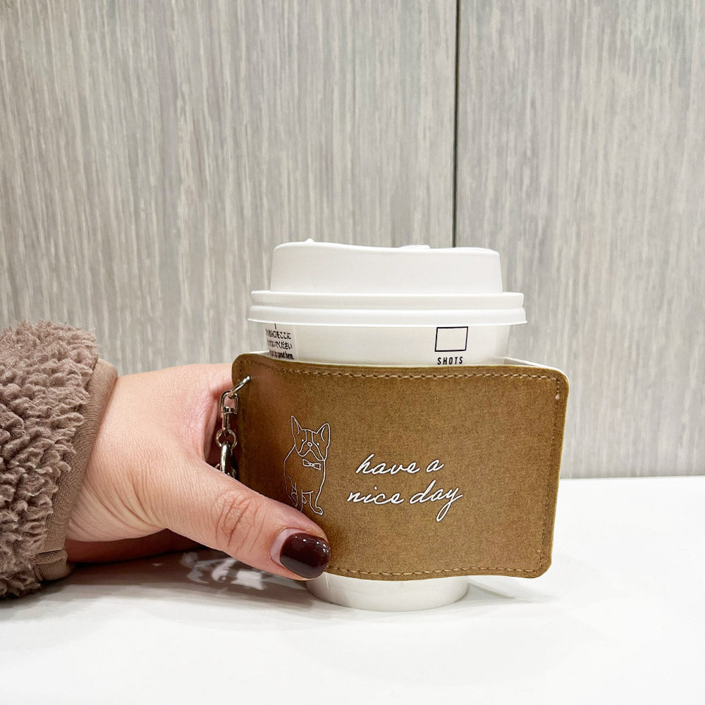 合皮レザー カップスリーブ 両面プリント