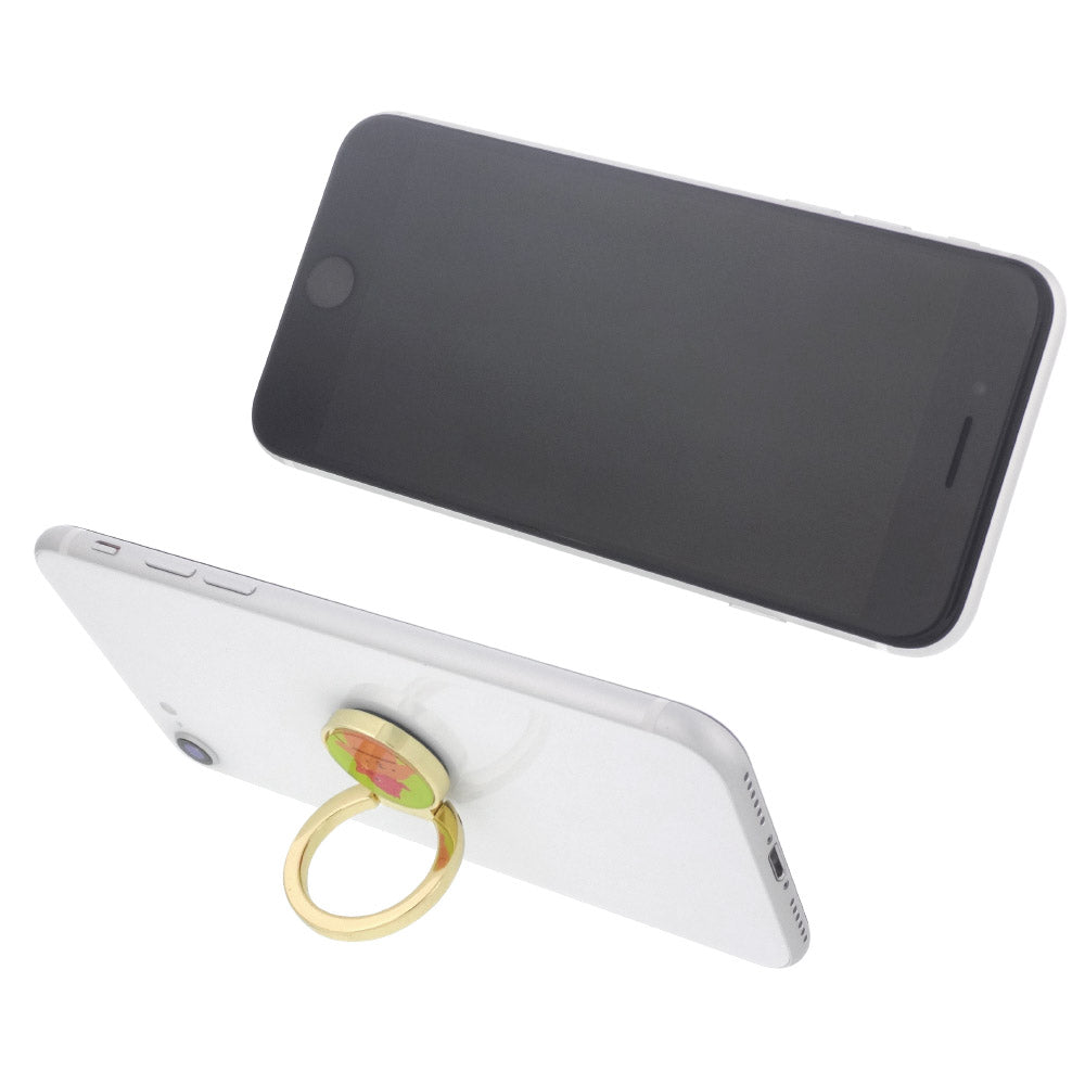 ダイキャスト スマホスタンドリング 角型 シルバー