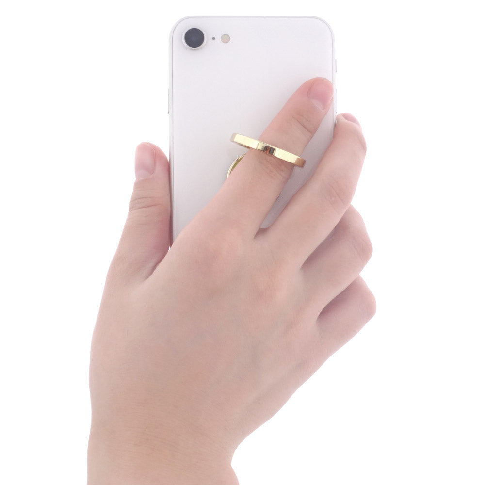 ダイキャスト スマホスタンドリング 角型 シルバー