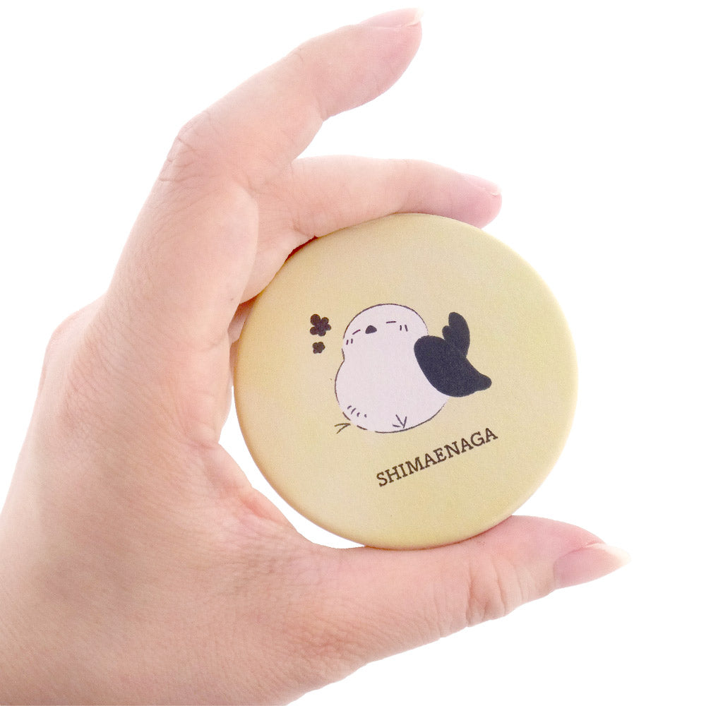 合皮コンパクトミラー クッキー 丸型 φ62mm 両面ミラー 拡大鏡付き 両面プリント