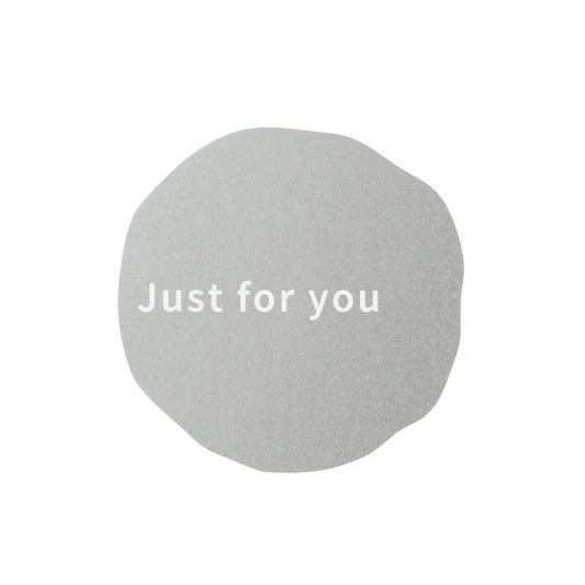 【ラッピング】ギフトシール Just for you マットシルバー 36×36mm