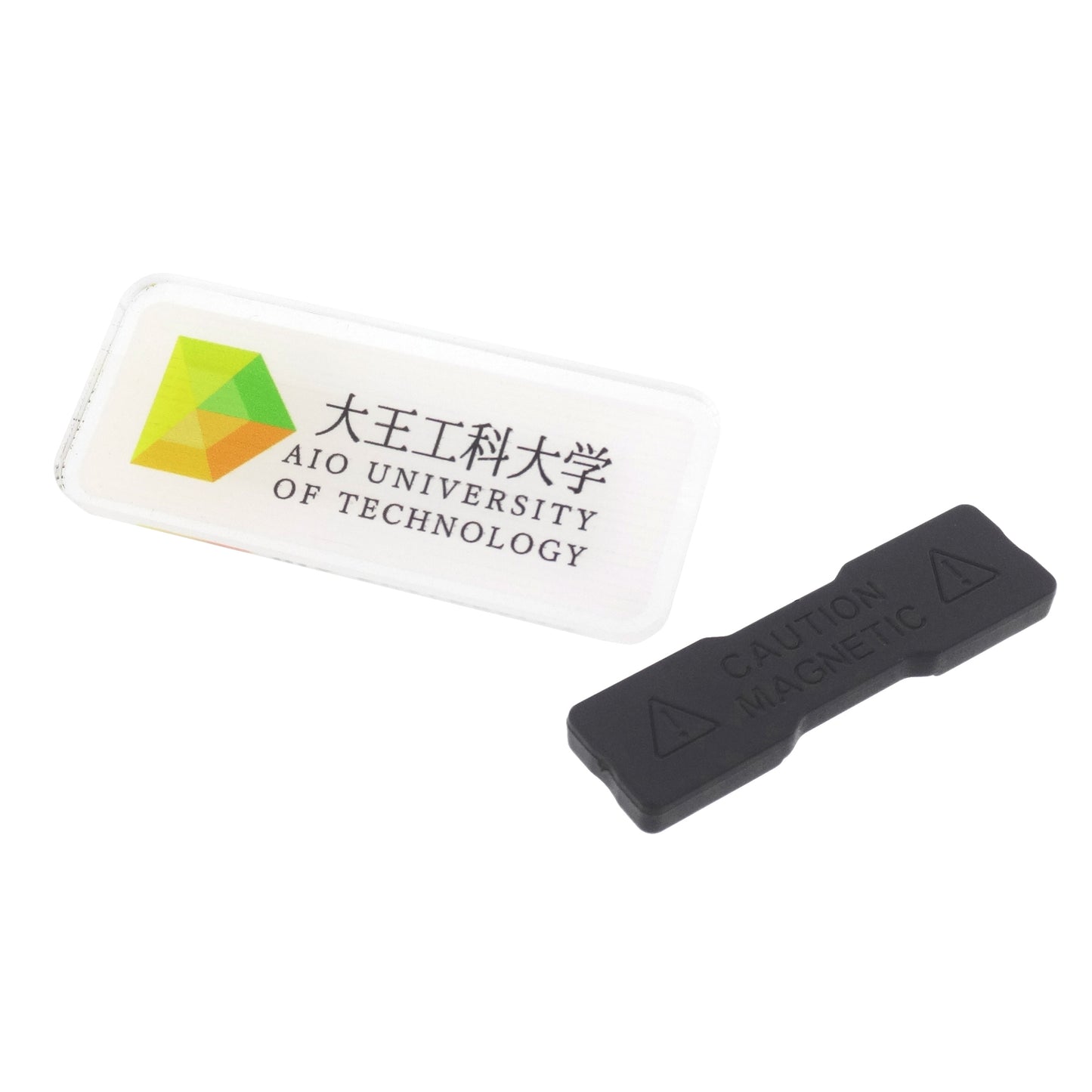 アクリルマグネットバッジ 角型 55×20mm
