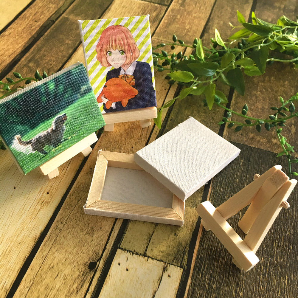ミニキャンバス 50×70mm イーゼルセット