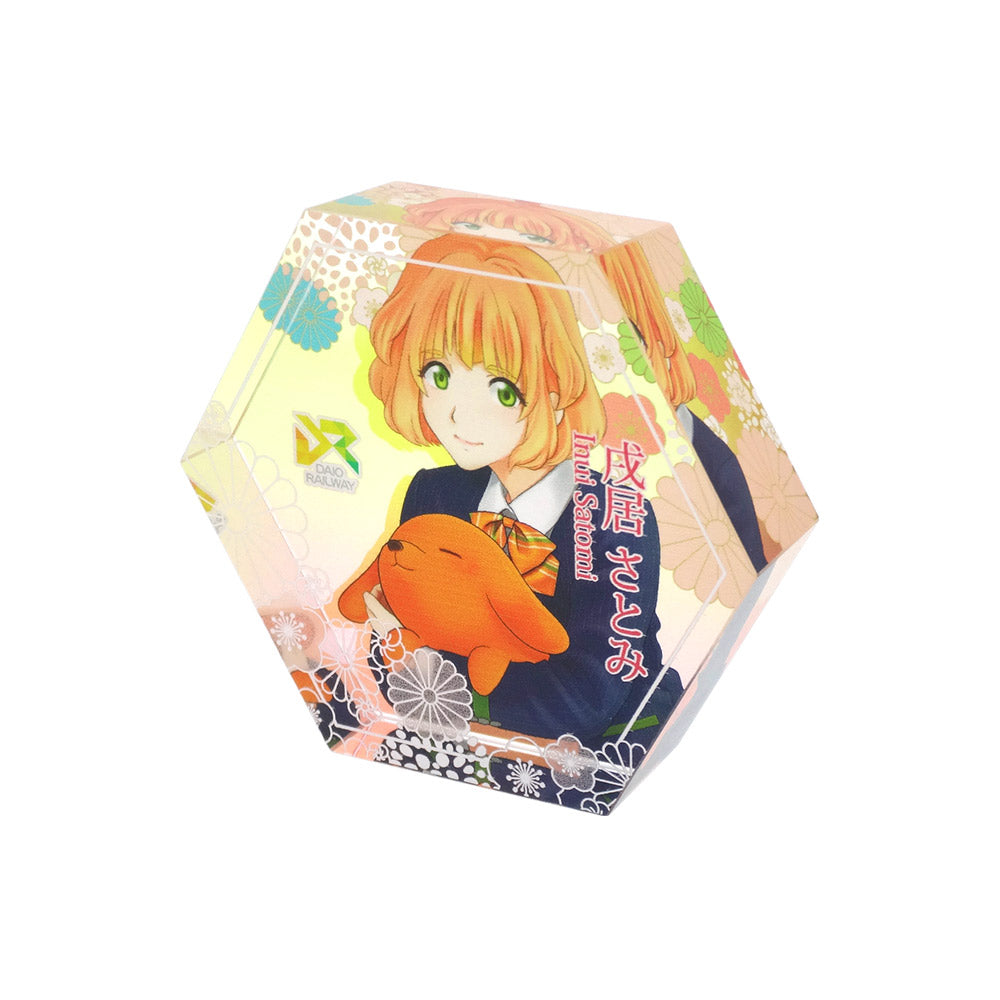 アクリルフォトキューブ 六角形 80×70×20mm クリア