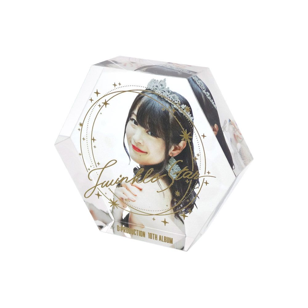 アクリルフォトキューブ 六角形 80×70×20mm クリア