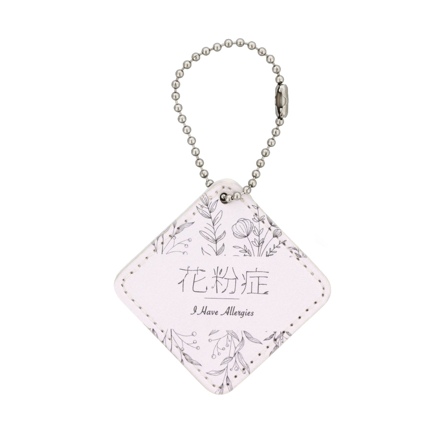 合皮レザー ミラープレートチャーム ひし形 (ミラー無し)