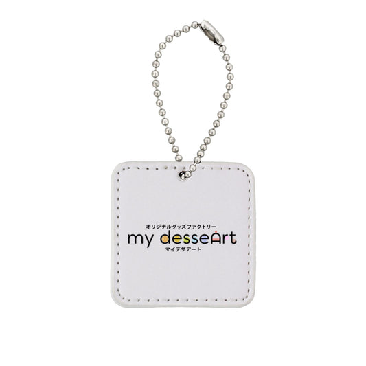 合皮レザー ミラープレートチャーム 角型