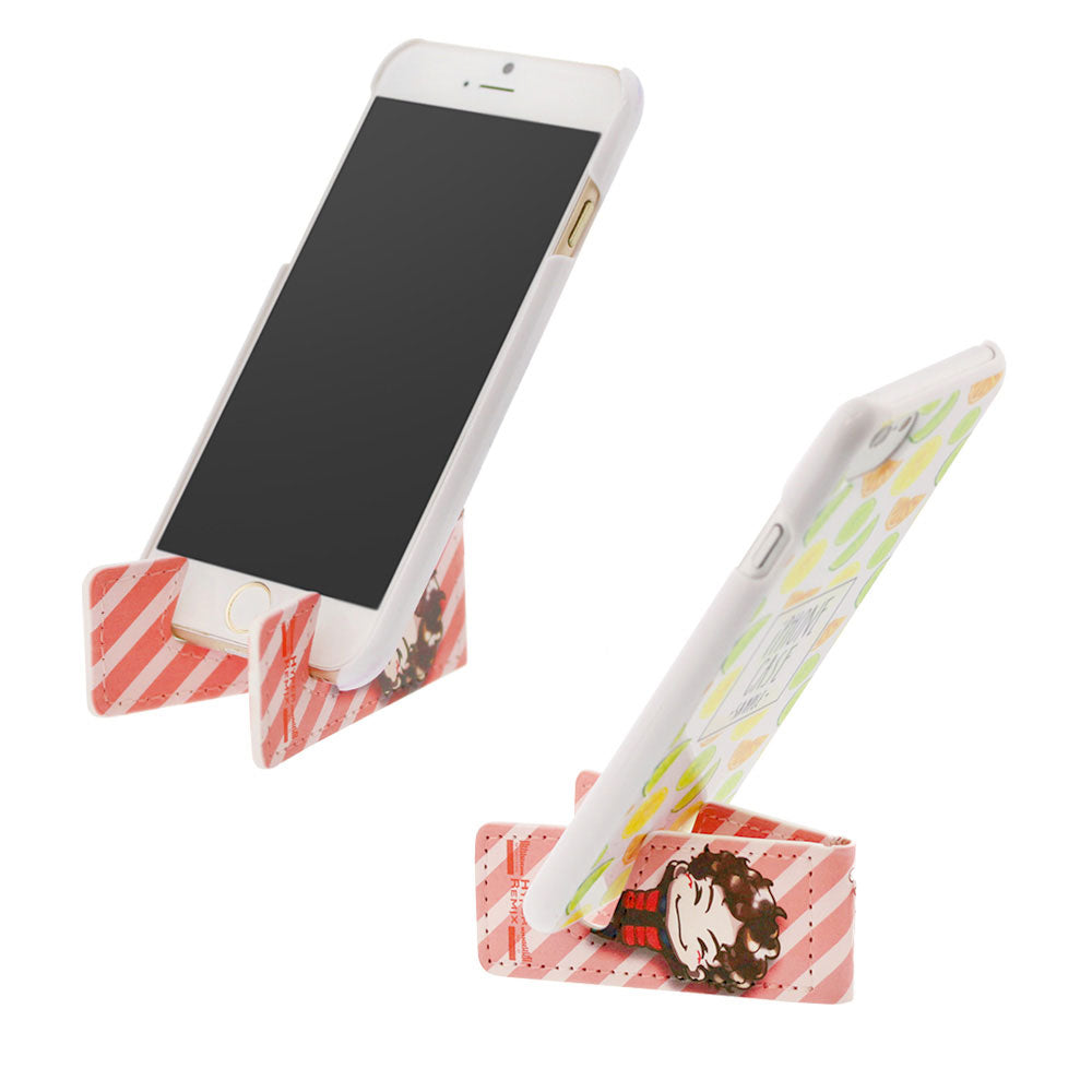 合皮レザー 折りたたみ スマホスタンド
