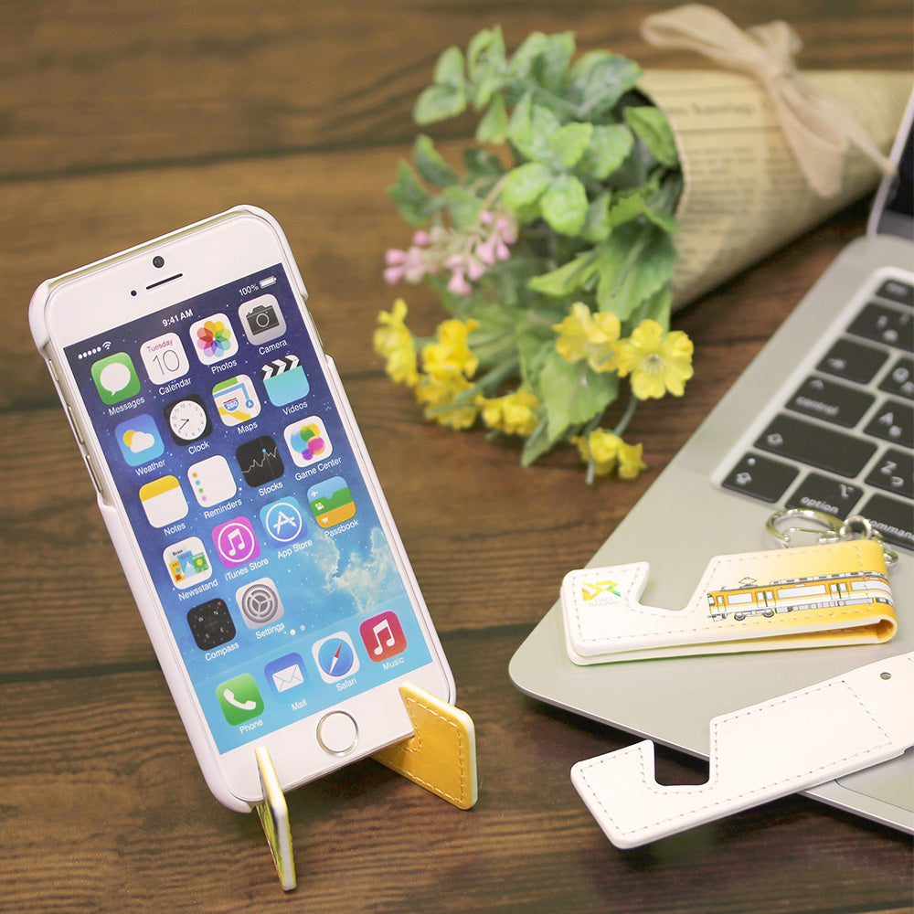 合皮レザー 折りたたみ スマホスタンド