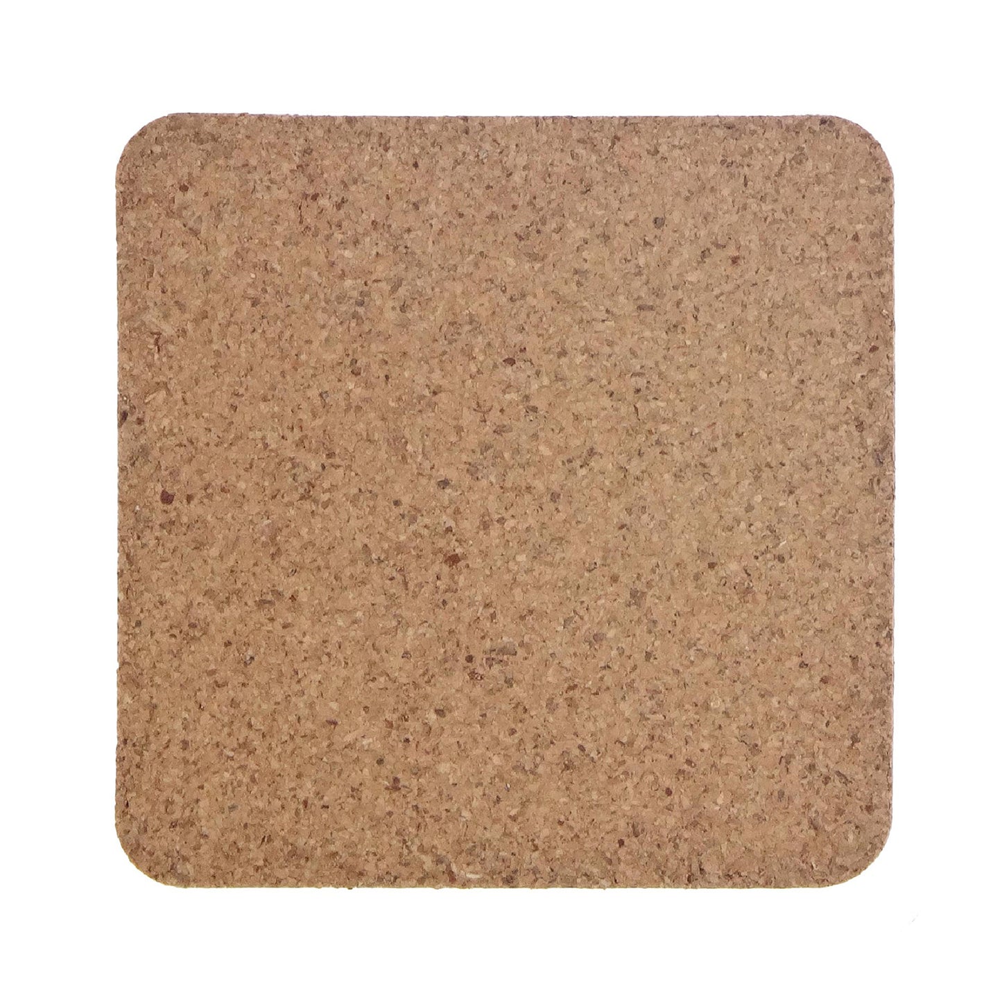 コルク コースター角型　90×90㎜　黒１色印刷