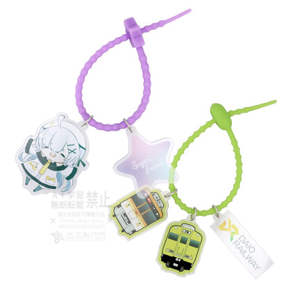 【フリーカット】カラーループ 楕円型 アクリル2個付 50mm