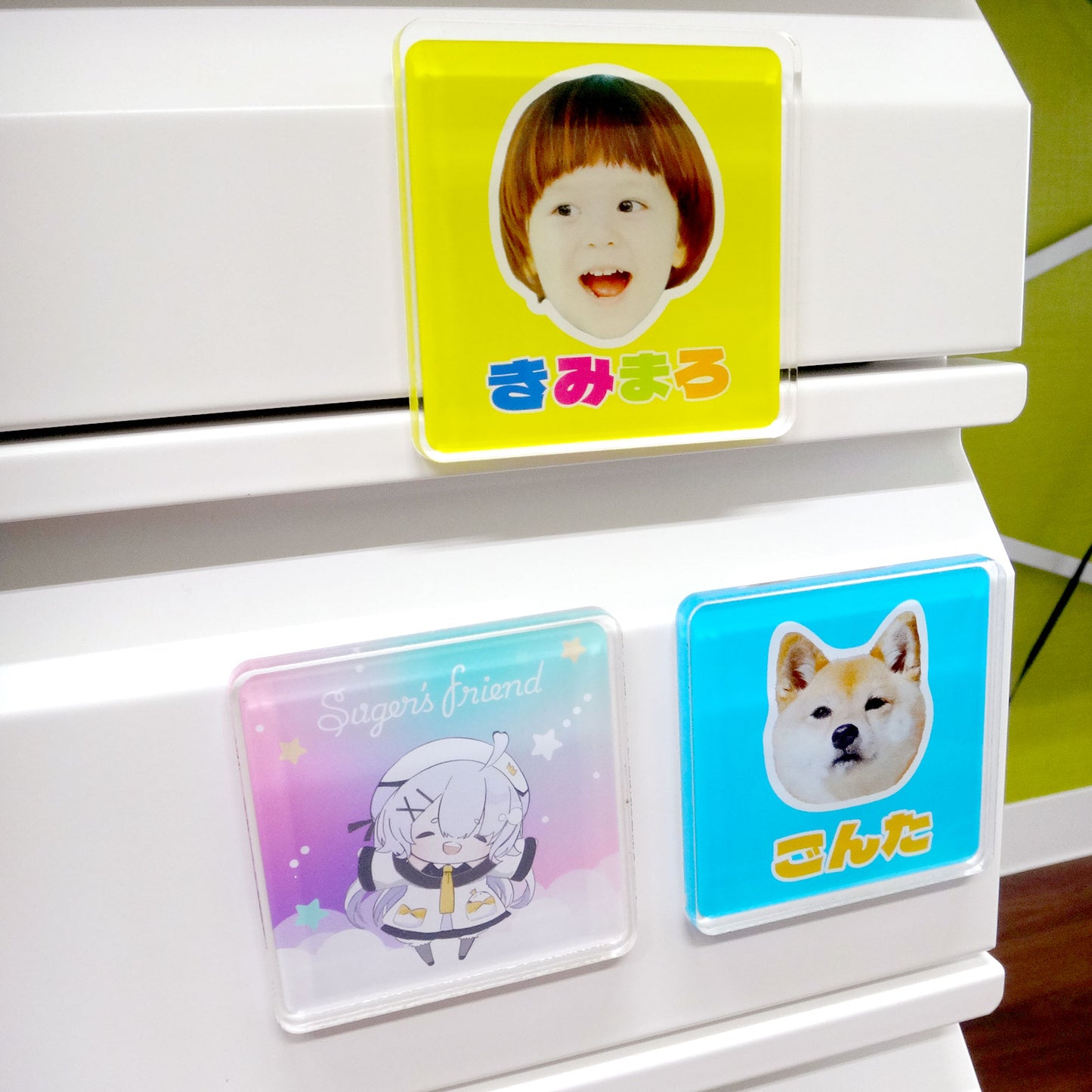 厚口アクリルマグネット 正方形 65mm