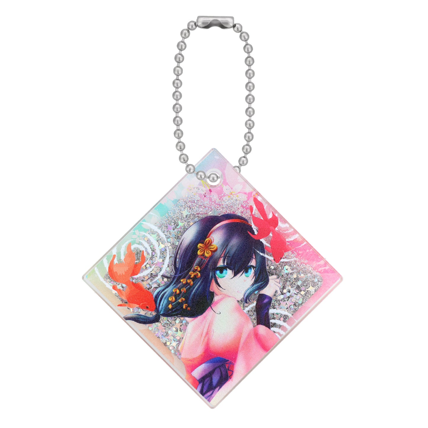 アクリルオイルインキーホルダー 両面プリント