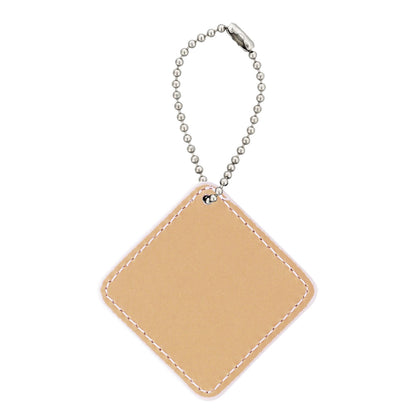 合皮レザー ミラープレートチャーム ひし形 （ミラー無し）